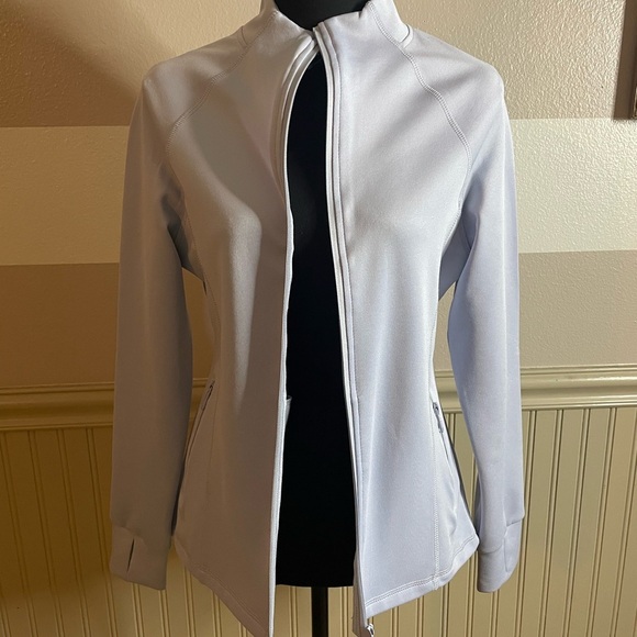Light Blue Athletic Zip-Up Jacket – Size Small - Picture 6 of 12